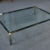 Table basse en verre et métal chromé par Philippe Parent France 1970's