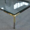 Table basse en verre et métal chromé par Philippe Parent France 1970's