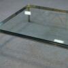 Table basse en verre et métal chromé par Philippe Parent France 1970's