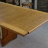 Grande table en chêne massif Art déco par Henri Bonjour 1930's