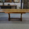 Grande table en chêne massif Art déco par Henri Bonjour 1930's