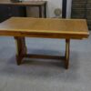 Grande table en chêne massif Art déco par Henri Bonjour 1930's