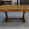 Grande table en chêne massif Art déco par Henri Bonjour 1930's