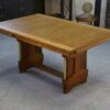 Grande table en chêne massif Art déco par Henri Bonjour 1930's