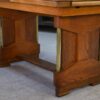 Grande table en chêne massif Art déco par Henri Bonjour 1930's