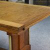 Grande table en chêne massif Art déco par Henri Bonjour 1930's
