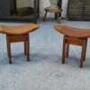 Paire de tabourets japonais en teck