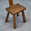 Chaise brutaliste en chêne massif 1950's