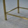 Table basse en laiton et verre fumé 1950's