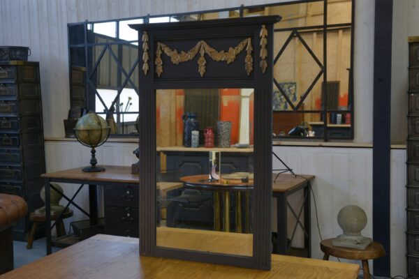Miroir en chêne massif et verre biseauté Art déco 1930's