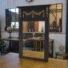 Miroir en chêne massif et verre biseauté Art déco 1930's