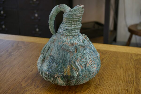 Vase céramique design en terre cuite signé 1968's