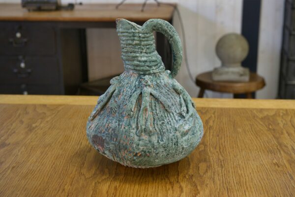 Vase céramique design en terre cuite signé 1968's