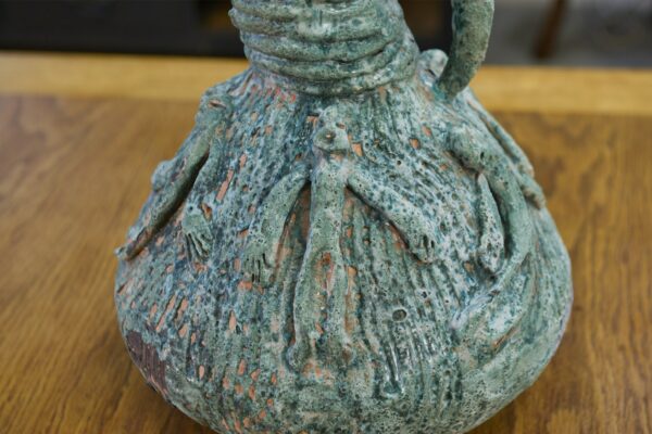 Vase céramique design en terre cuite signé 1968's