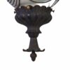 Suspension opaline nacrée décor asiatique et incrustation en laiton éditée par Accurate Casting Co.1975's