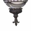 Suspension opaline nacrée décor asiatique et incrustation en laiton éditée par Accurate Casting Co.1975's