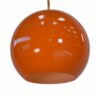 Lot de 9 suspensions boules design en opaline orange 1970's