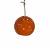 Lot de 9 suspensions boules design en opaline orange 1970's
