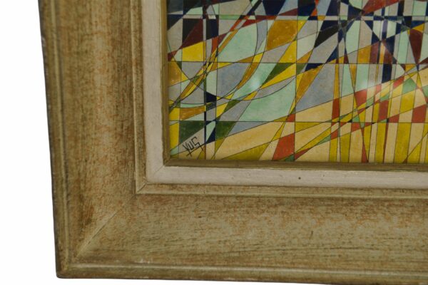 Tableau style Cubiste signé YUS 1960's