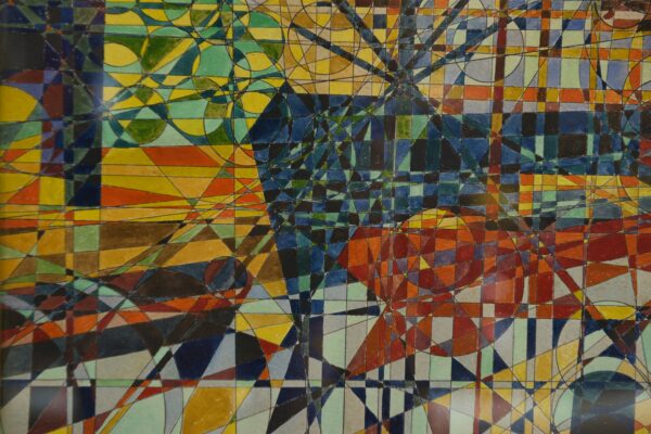 Tableau style Cubiste signé YUS 1960's
