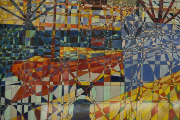 Tableau style Cubiste signé YUS 1960's