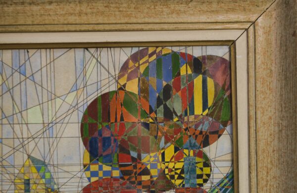 Tableau style Cubiste signé YUS 1960's