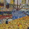 Tableau style Cubiste signé YUS 1960's