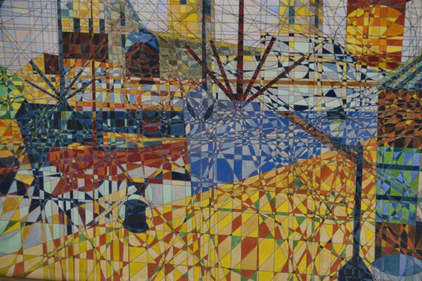 Tableau style Cubiste signé YUS 1960's