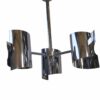 Suspension vintage en acier chromé design 1970's