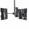 Suspension vintage en acier chromé design 1970's