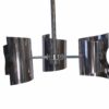 Suspension vintage en acier chromé design 1970's