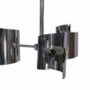 Suspension vintage en acier chromé design 1970's
