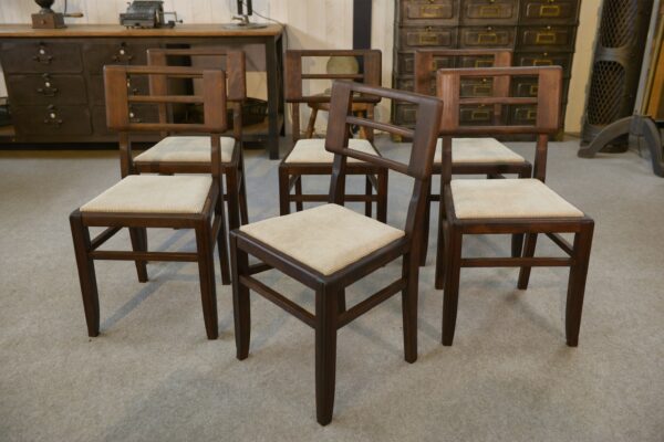 Ensemble de 6 chaises par Pierre Cruege 1960's