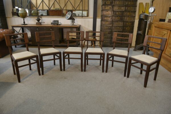 Ensemble de 6 chaises par Pierre Cruege 1960's