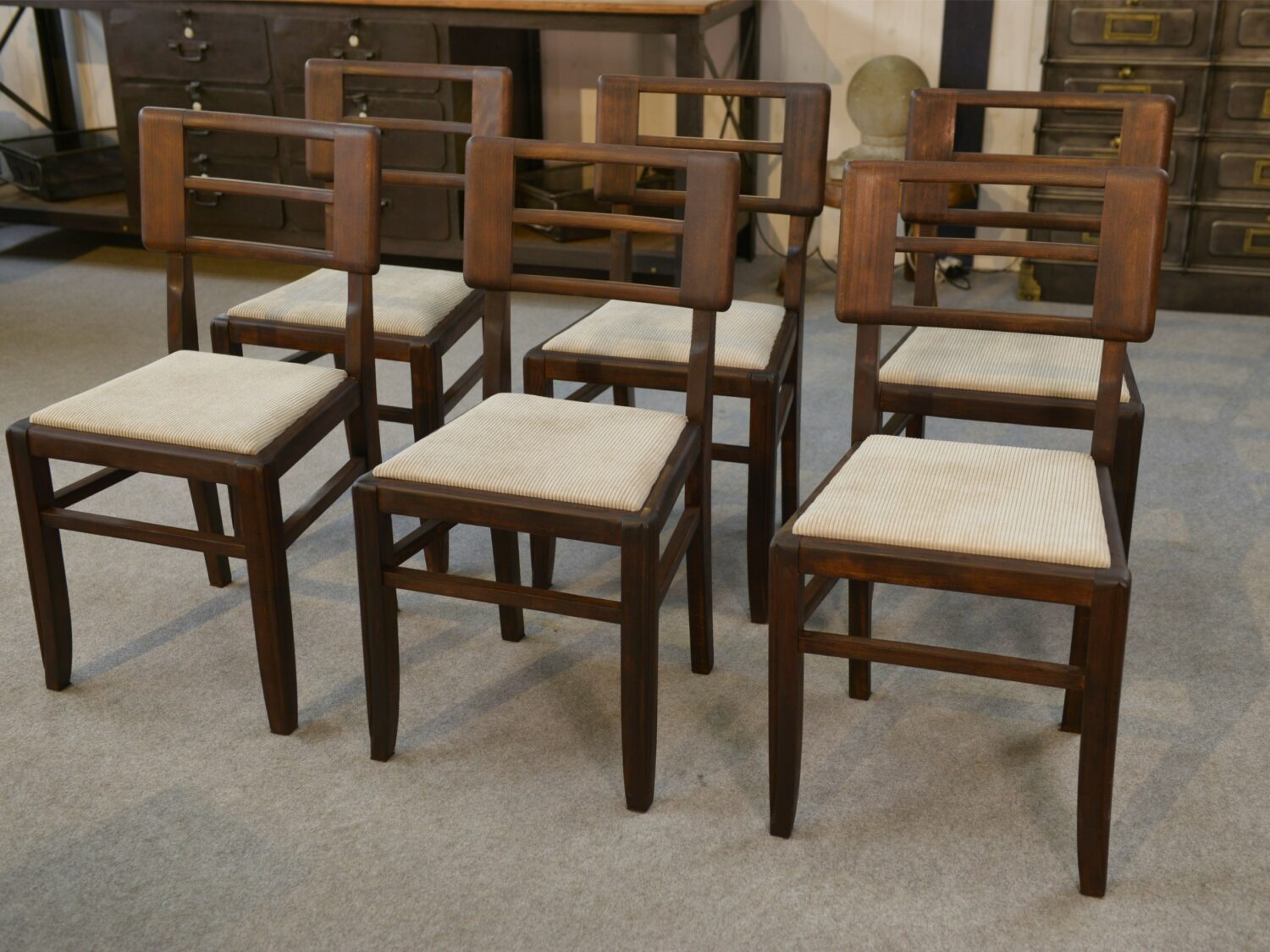 Ensemble de 6 chaises par Pierre Cruege 1960's