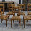Ensemble de 8 chaises dans le goût de Geneviève Pons 1950's