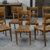 Ensemble de 8 chaises dans le goût de Geneviève Pons 1950's