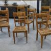 Ensemble de 8 chaises dans le goût de Geneviève Pons 1950's