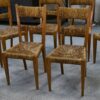 Ensemble de 8 chaises dans le goût de Geneviève Pons 1950's