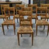 Ensemble de 8 chaises dans le goût de Geneviève Pons 1950's