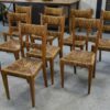 Ensemble de 8 chaises dans le goût de Geneviève Pons 1950's