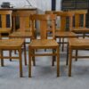Ensemble de 10 chaises bistrot en hêtre 1950's