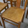Ensemble de 10 chaises bistrot en hêtre 1950's