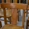 Ensemble de 10 chaises bistrot en hêtre 1950's