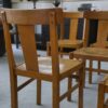 Ensemble de 10 chaises bistrot en hêtre 1950's