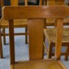 Ensemble de 10 chaises bistrot en hêtre 1950's