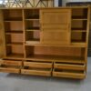 Armoire en chêne massif par Guillerme et Chambron et céramique par Danikowski 1950's