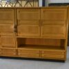 Armoire en chêne massif par Guillerme et Chambron et céramique par Danikowski 1950's