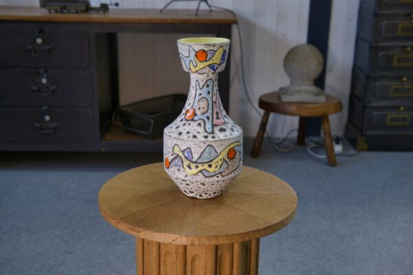 Vase en céramique par Marius Bessone à Vallauris 1950's
