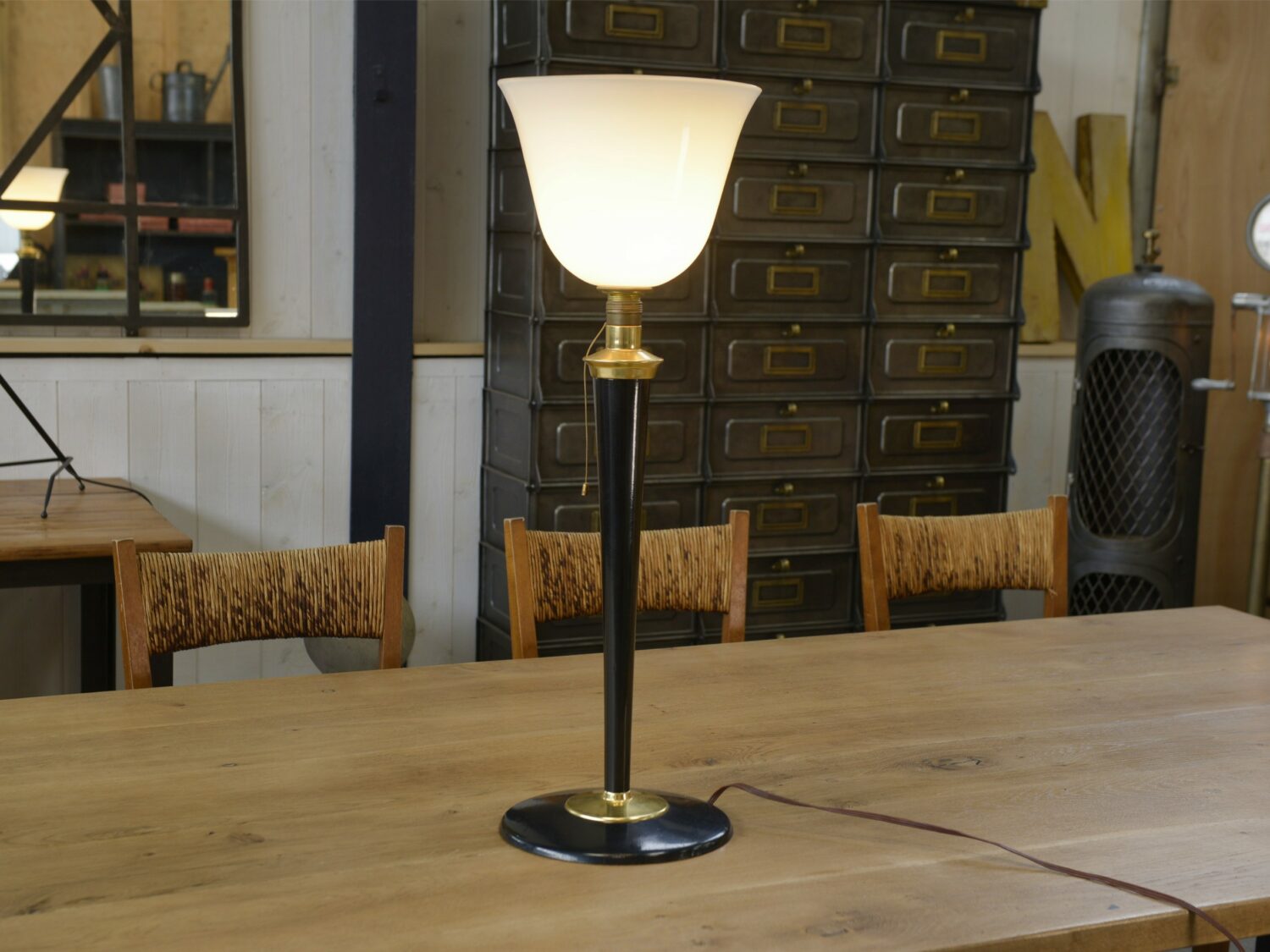 Grande lampe à poser Art déco MAZDA 1950's
